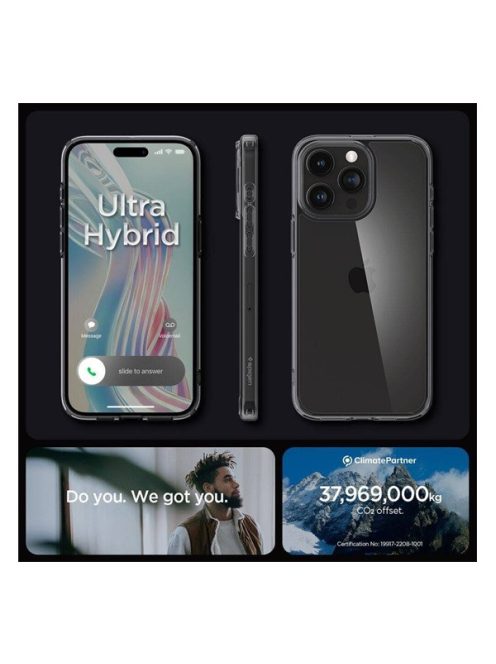 Spigen Ultra Hybrid Apple iPhone 16 Pro tok, Space Crystal, átlátszó-szürke