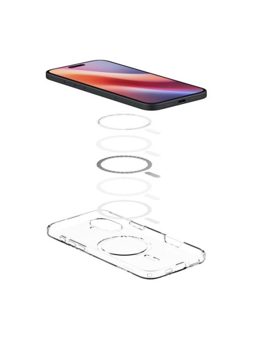 Spigen Liquid Crystal MagFit Apple iPhone 16 Plus Crystal Clear MagSafe tok, átlátszó