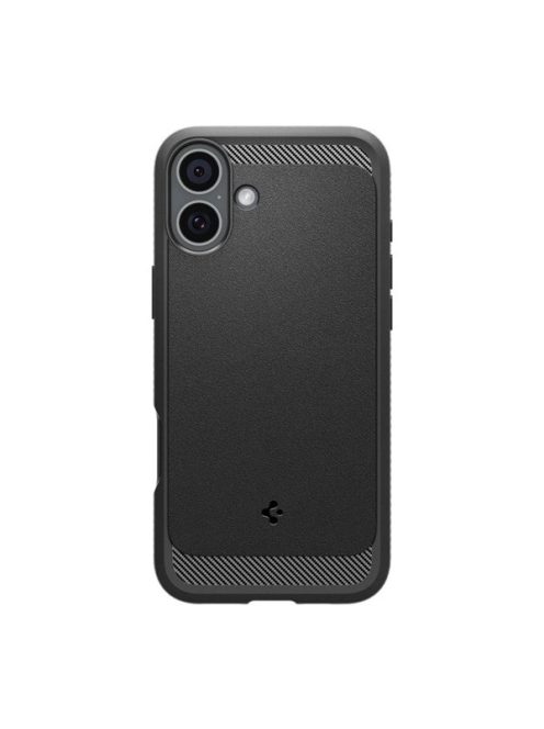 Spigen Rugged Armor MagFit Apple iPhone 16 Plus tok, Matte Black, fekete