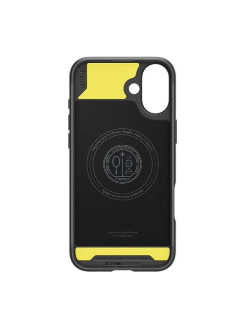 Spigen Rugged Armor MagFit Apple iPhone 16 Plus tok, Matte Black, fekete