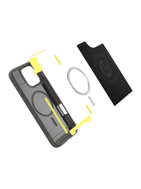 Spigen Rugged Armor MagFit Apple iPhone 16 Pro Max tok, szürke