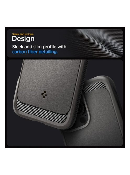 Spigen Rugged Armor MagFit Apple iPhone 16 Pro Max tok, szürke