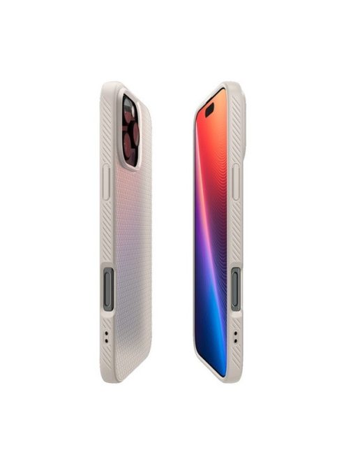 Spigen Liquid Air Apple iPhone 16 Pro Max tok, Natural Titanium, átlátszó-bézs