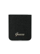 Guess PC/TPU Glitter Flakes Metal Logo Samsung Galaxy Z Flip6 hátlap tok, fekete