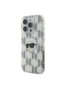 Karl Lagerfeld IML Karl Head Electroplated iPhone 16 Pro Max kemény hátlap tok, átlátszó KLHCP16XHKLPKHT