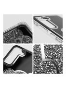 Teddy Bear Samsung Galaxy A15 4G / A15 5G csillogó köves tok, ezüst