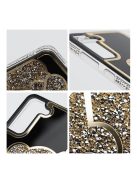 Teddy Bear Samsung Galaxy A35 5G csillogó köves tok, arany