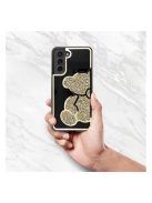 Teddy Bear Samsung Galaxy A35 5G csillogó köves tok, arany