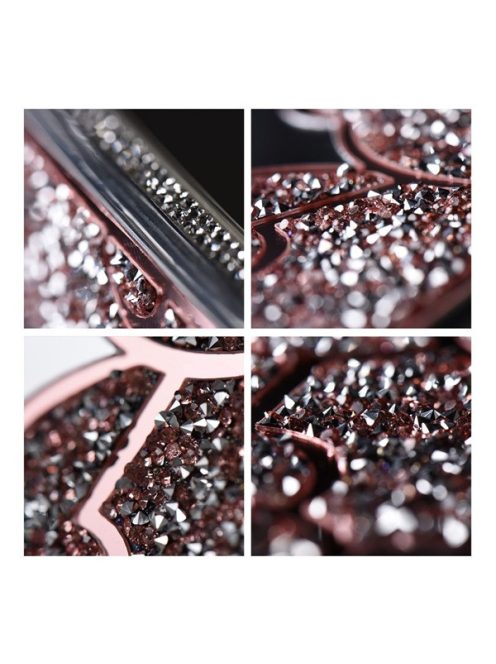 Teddy Bear Samsung Galaxy A14 5G csillogó köves tok, rózsaszín