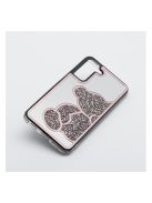 Teddy Bear Samsung Galaxy A14 5G csillogó köves tok, rózsaszín