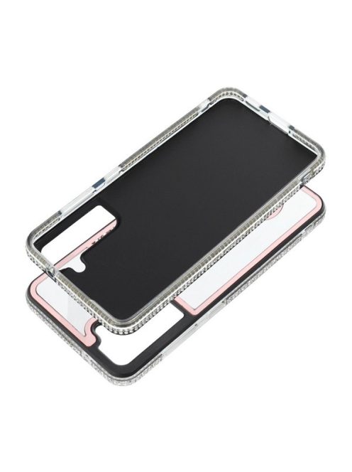 Teddy Bear Samsung Galaxy A14 5G csillogó köves tok, rózsaszín