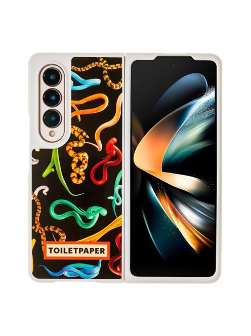 Samsung Galaxy Z fold4 Toiletpaper kígyó mintás gyári tok, fekete (GP-FPF936AMEBY)