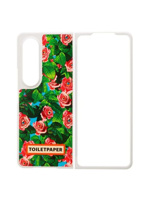 Samsung Galaxy Z fold4 Toiletpaper rózsa mintás gyári tok, zöld (GP-FPF936AMBRY)