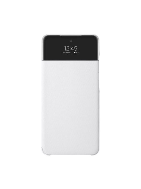 Samsung Galaxy A52 5G Smart View Cover oldalra nyíló/Flip gyári tok, fehér (EF-EA725PWEGEE)