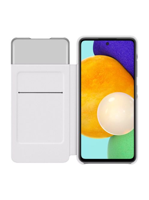 Samsung Galaxy A52 5G Smart View Cover oldalra nyíló/Flip gyári tok, fehér (EF-EA725PWEGEE)