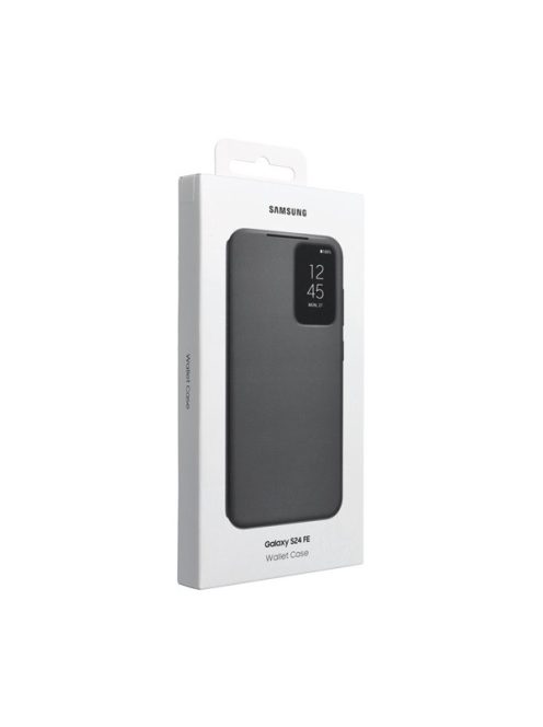 Samsung Galaxy S24 FE Smart View Wallet, gyári flip tok, fekete