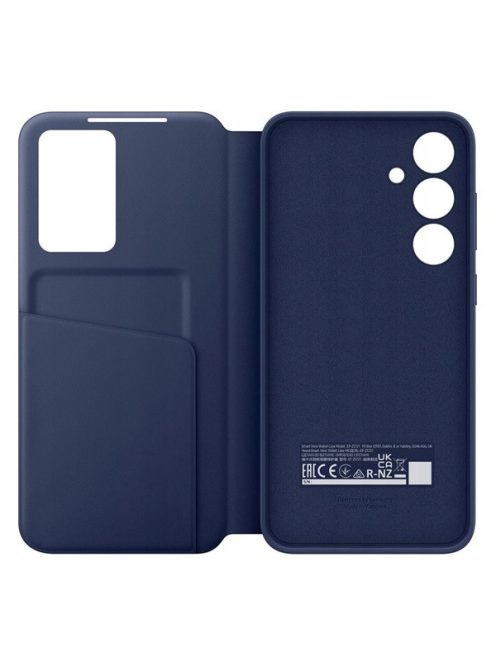 Samsung Galaxy S24 FE Smart View Wallet, gyári flip tok, kék