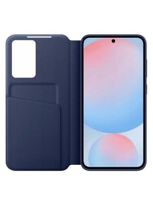 Samsung Galaxy S24 FE Smart View Wallet, gyári flip tok, kék