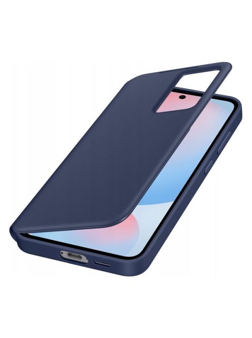 Samsung Galaxy S24 FE Smart View Wallet, gyári flip tok, kék