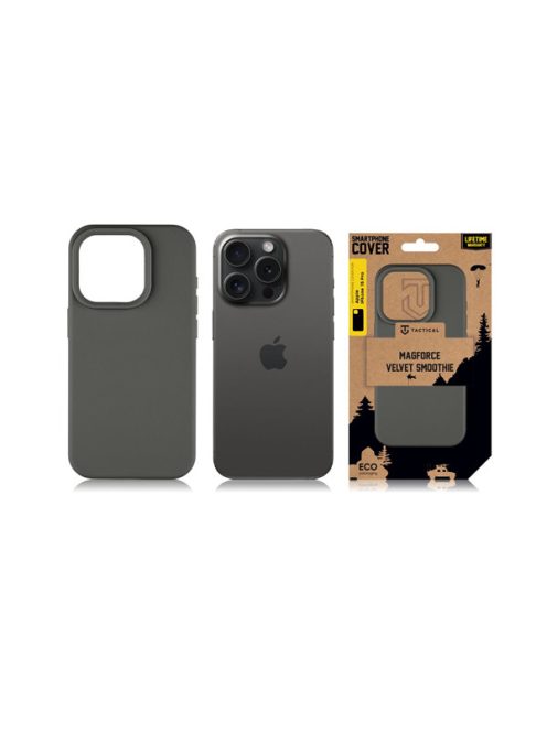 Tactical MagForce Velvet Smoothie Apple iPhone 15 Pro MagSafe tok, Bazooka, szürke