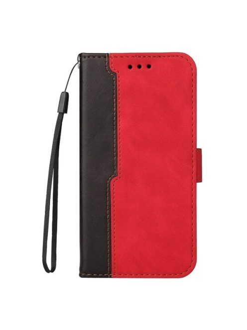 Apple Wooze Colour Wallet iPhone 16 Plus oldalra nyíló tok, stand, kártyatartóval, kézpánttal, piros