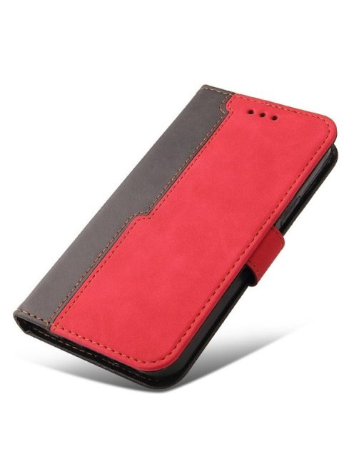 Apple Wooze Colour Wallet iPhone 16 Plus oldalra nyíló tok, stand, kártyatartóval, kézpánttal, piros