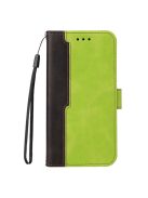 Apple Wooze Colour Wallet iPhone 16 Plus oldalra nyíló tok, stand, kártyatartóval, kézpánttal, zöld