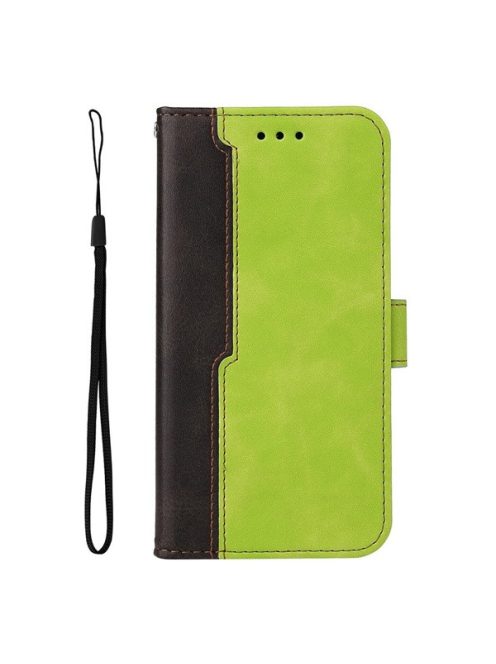 Apple Wooze Colour Wallet iPhone 16 Plus oldalra nyíló tok, stand, kártyatartóval, kézpánttal, zöld