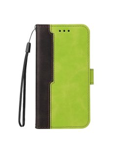   Apple Wooze Colour Wallet iPhone 16 Pro Max oldalra nyíló tok, stand, kártyatartóval, kézpánttal, zöld