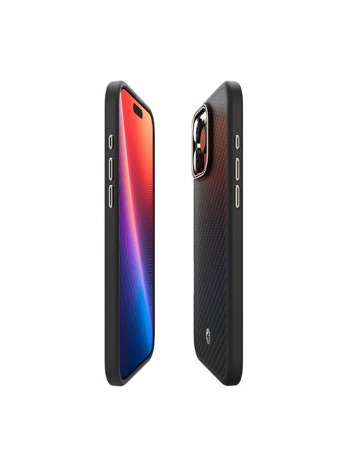 Spigen Enzo Aramid iPhone 16 Pro tok, Black Natural, fekete