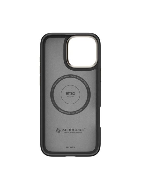 Spigen Enzo Aramid iPhone 16 Pro tok, Black Natural, fekete