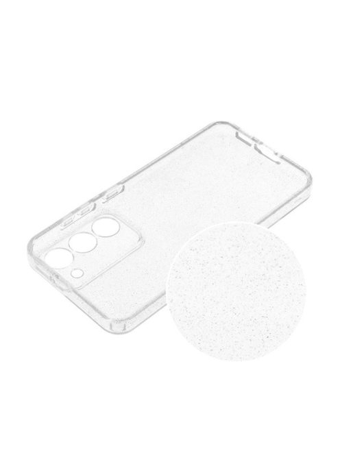 Clear 2mm Samsung A16 5G csillámos szilikon tok, átlátszó