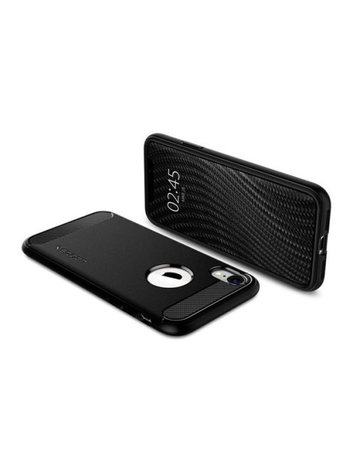 Spigen Rugged Armor Apple iPhone XR tok, Matte Black, fekete