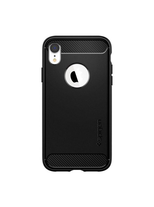 Spigen Rugged Armor Apple iPhone XR tok, Matte Black, fekete