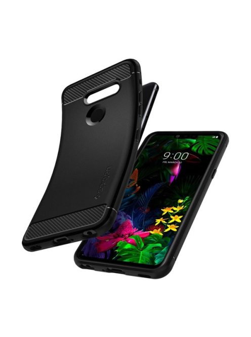Spigen Rugged Armor LG G8 ThinQ tok, Matte Black, fekete