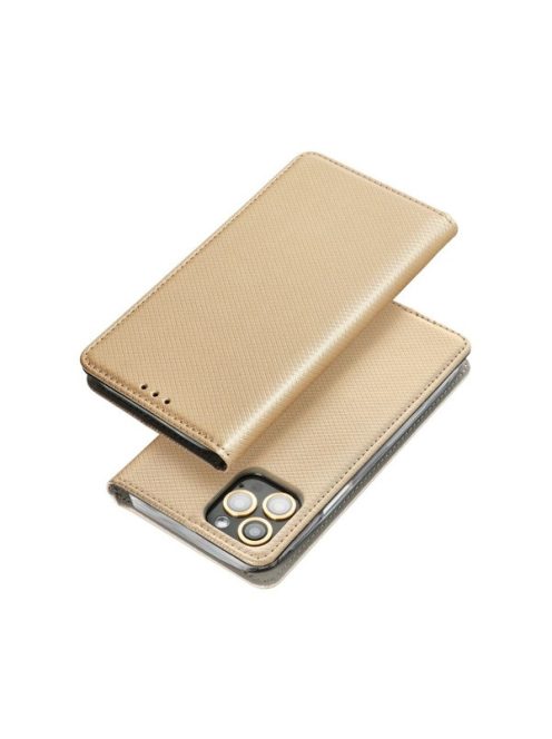 Magnet Huawei P30 Lite mágneses flip tok, arany