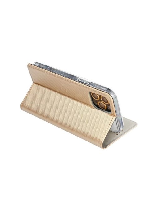 Magnet Huawei P30 Lite mágneses flip tok, arany