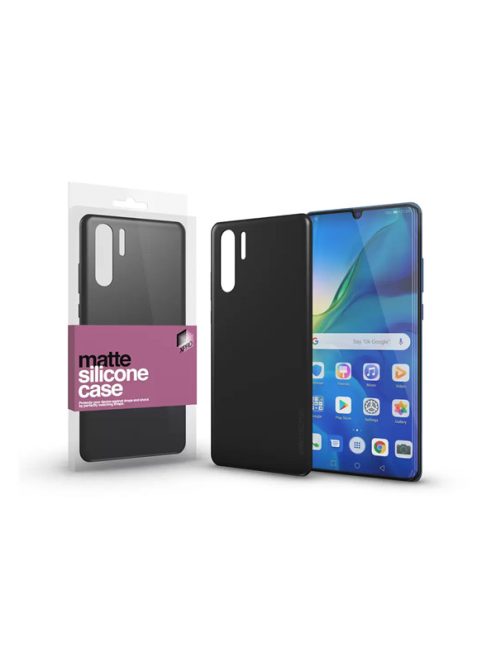 Xprotector Matte, ultra vékony szilikon hátlap tok, Huawei P30 Pro, fekete
