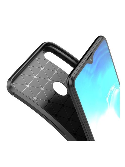 Forcell Carbon hátlap tok Samsung A202 Galaxy A20e, fekete