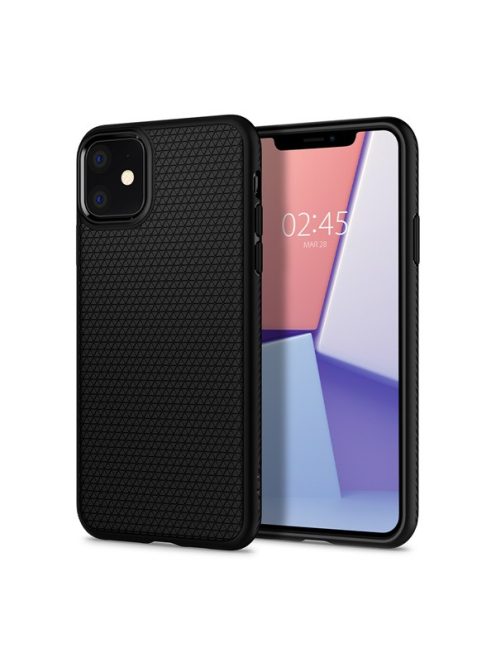 Spigen Liquid Air Apple iPhone 11 tok, Matte Black, fekete