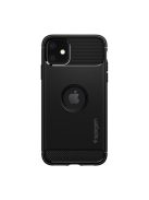 Spigen Rugged Armor Apple iPhone 11 tok, Matte Black, fekete