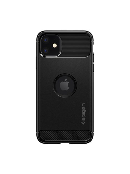 Spigen Rugged Armor Apple iPhone 11 tok, Matte Black, fekete