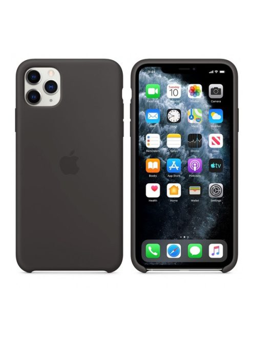 Apple iPhone 11 Pro Max gyári szilikon tok, fekete, MX002ZM/A