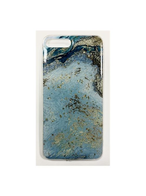 Samsung A305 Galaxy A30 márványos szilikon hátlap tok, kék