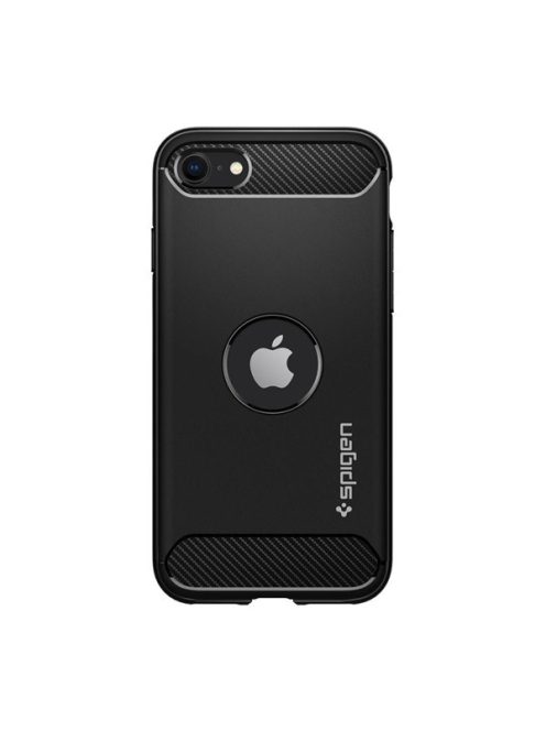 Spigen Rugged Armor Apple iPhone SE 2022/2020 tok, Matte Black, fekete