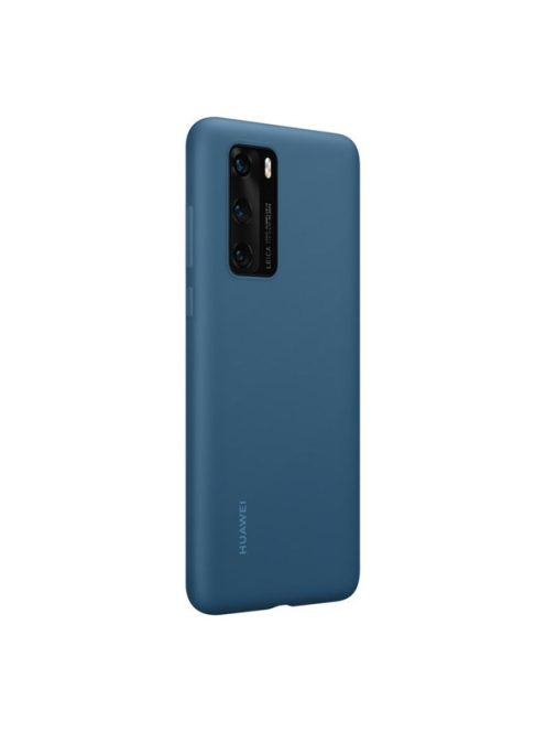 Huawei P40 Silicone Cover, gyári szilikon tok, kék