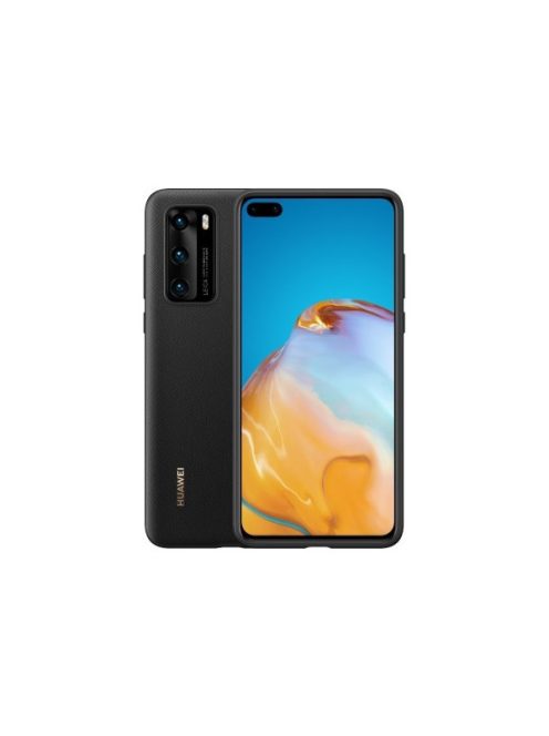 Huawei P40 Silicone Cover, gyári szilikon tok, fekete