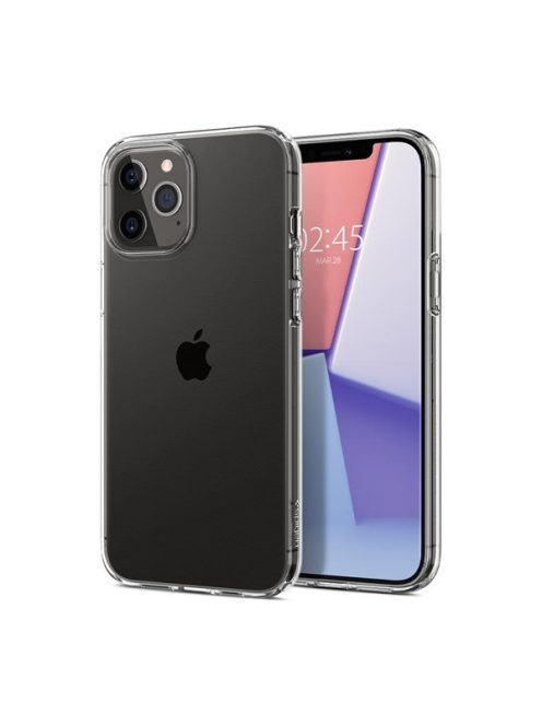 Spigen Crystal Flex Apple iPhone 12/12 Pro tok, Crystal Clear, átlátszó