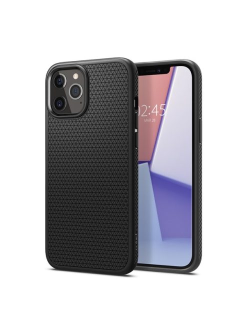 Spigen Liquid Air Apple iPhone 12/12 Pro tok, Matte Black, fekete