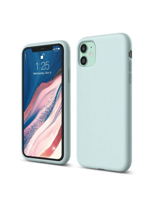 Apple iPhone 11 Pro Max OEM szilikon hátlap tok, törtfehér